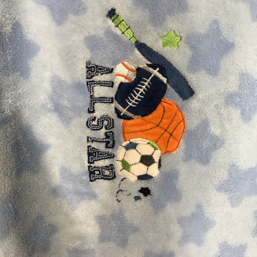 Circo Blue all star sports baby blanket